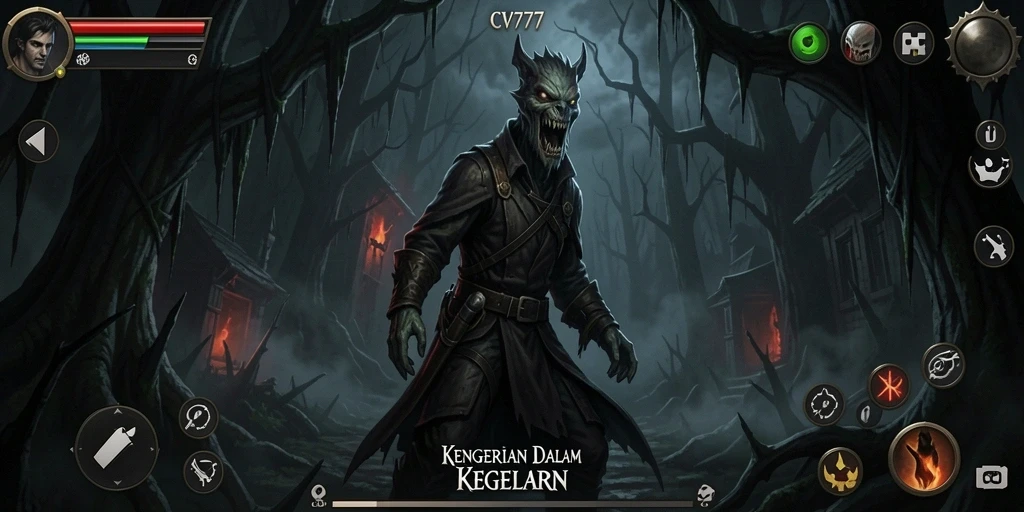 Tangkapan layar menampilkan momen menegangkan dalam gameplay CV777.
