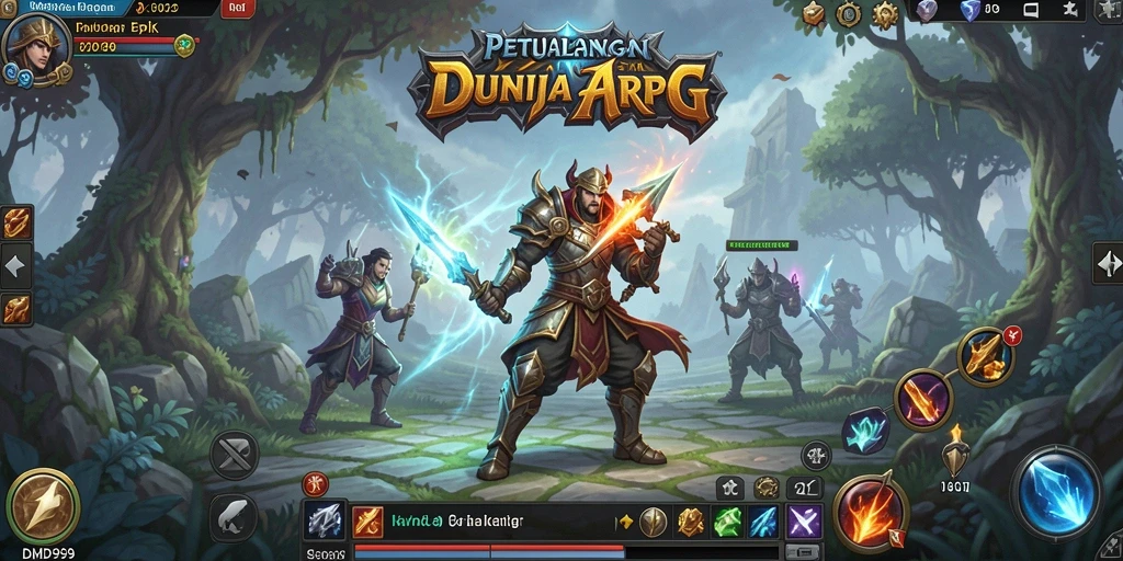 Tampilan seru dari gameplay ARPG dalam DMD999