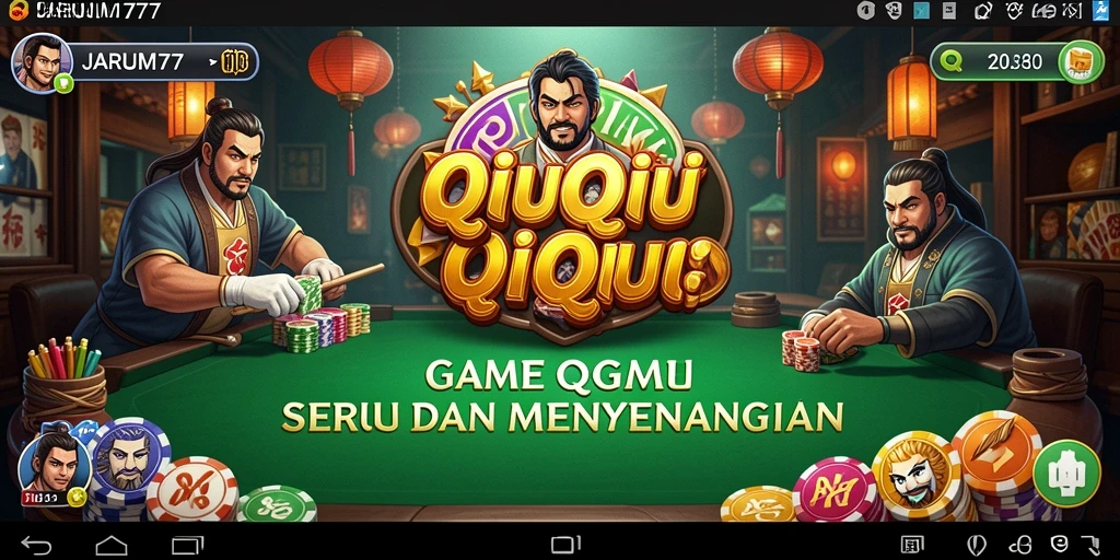 Screenshot utama JARUM77 menampilkan aksi seru dalam permainan QiuQiu.