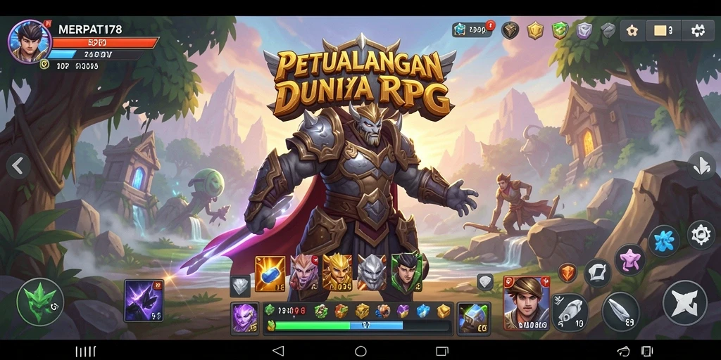 Tampilan gameplay epik dalam MERPATI178 menampilkan pertempuran seru dan petualangan menantang.