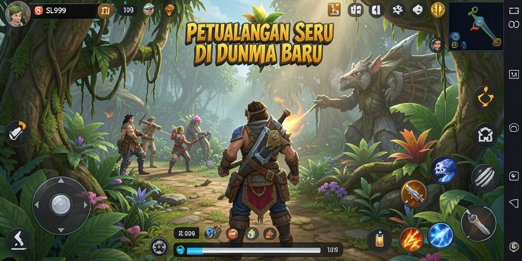 Tangkapan layar gameplay SL999 menampilkan petualangan yang menarik dan grafik menawan.