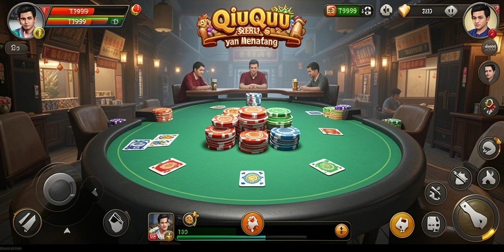 Tampilan gameplay QiuQiu yang menarik dan seru di T9999.
