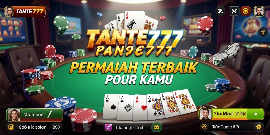 Screenshot gameplay TANTE777 menampilkan suasana seru permainan Poker.